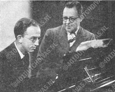Hermann Schey en George van Renesse, 1939/40, kleine zaal Concertgebouw