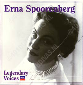 ERNA SPOORENBERG: Legendary Voices; Erna Spoorenberg.